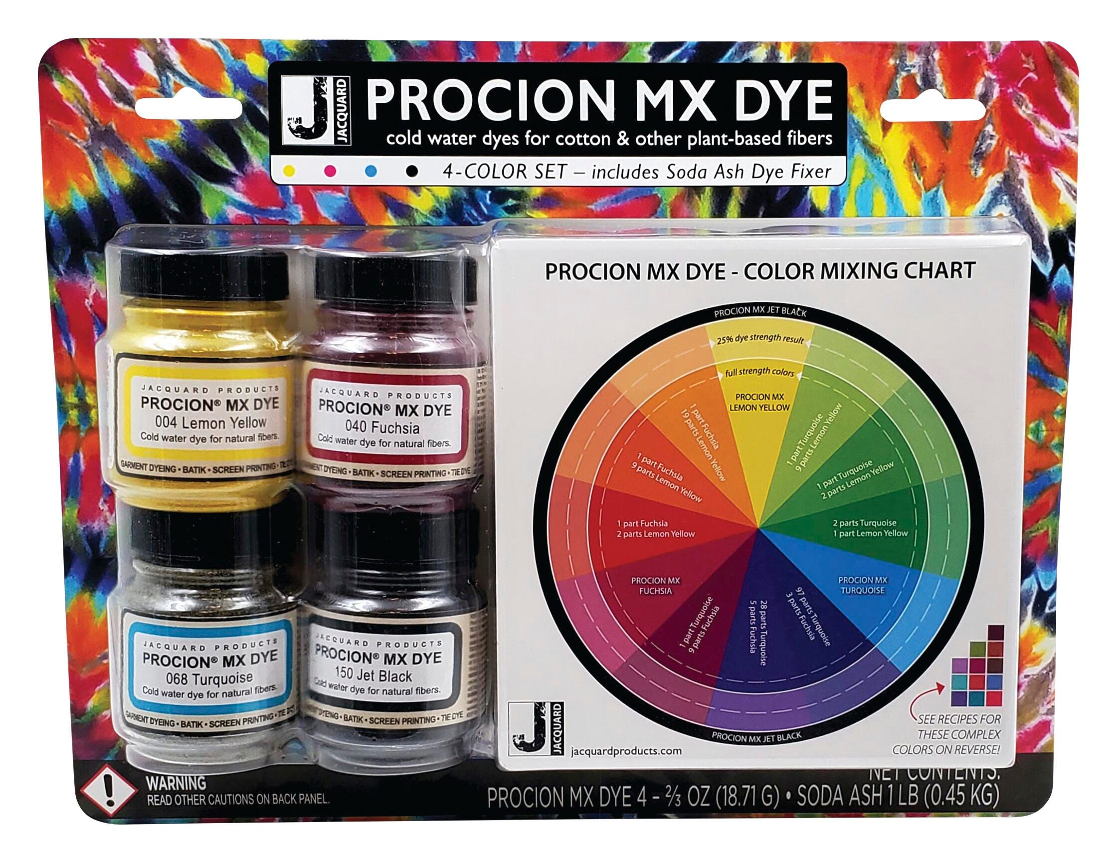Jacquard Procion MX Dye Set, 6 Pieces | School Specialty